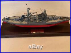USS Arizona Franklin Mint scale model with display case
