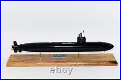 USS Asheville SSN-758 (Black Hull) Submarine Model, Navy, Scale Model, Mahogany, 20