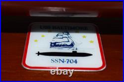USS Baltimore (SSN-704) Flt I Submarine Model, Navy, Scale Model, Mahogany, 20