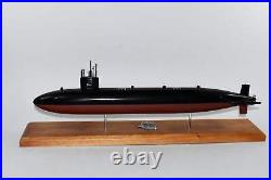 USS Barb SSN-596 Submarine Model, Navy, Scale Model, Mahogany, Permit Class