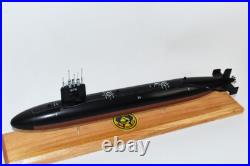 USS Billfish SSN-676 Submarine Model, US Navy, Scale Model, Mahogany, Sturgeon