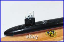 USS Billfish SSN-676 Submarine Model, US Navy, Scale Model, Mahogany, Sturgeon