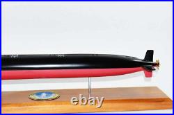 USS Boston SSN-703 Submarine Model, Navy, Scale Model, Mahogany, 20 inch, LA Class