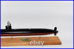 USS Bremerton SSN-698 Submarine, Navy, Scale Model, Mahogany, 20 inch, LA Class