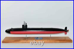 USS Buffalo (SSN-715) FLT I Submarine Model, Navy, Scale Model, Mahogany, 20 inch, LA