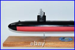 USS Buffalo (SSN-715) FLT I Submarine Model, Navy, Scale Model, Mahogany, 20 inch, LA