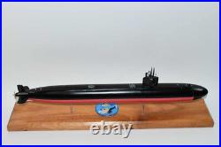 USS Buffalo (SSN-715) FLT I Submarine Model, Navy, Scale Model, Mahogany, 20 inch, LA