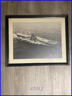 USS Bunker Hill CV-17 Aircraft Carrier Vintage Framed Photo | bunker