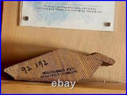 USS CONSTITUTION Old Ironside Ship Wood Piece Overhaul 1973 COA & Wood Control #