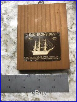 USS CONSTITUTION RESTORATION Souviner OLD IRONSIDES Relic Wood Salvage Artifact