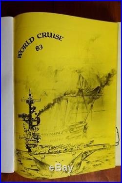 USS CORAL SEA CV-43 Cruisebook of their 1983 WORLD CRUISE