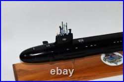 USS California (SSN-781) Submarine Model, US Navy, 20 Scale Model, Mahogany