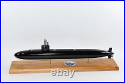 USS Chicago SSN-721 FLT II Black Hull Submarine Model, Navy Mahogany, 20 inch, LA