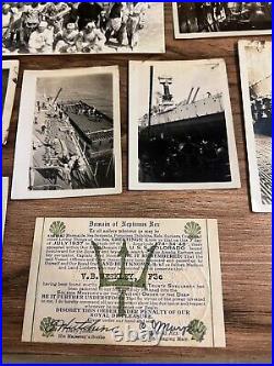 USS Colorado 1930's Photo Lot, Shellback, Navy Diver, Ammo Loading 14 Photos