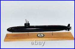 USS Columbus SSN-762 (Black Hull) Submarine Model, Navy, Scale Model, Mahogany, 20 i