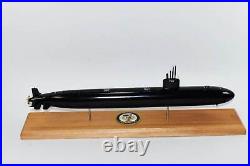 USS Columbus SSN-762 (Black Hull) Submarine Model, Navy, Scale Model, Mahogany, 20 i