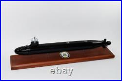 USS Connecticut (SSN-22) Submarine, Navy, Scale Model, Mahogany, 20 inch, Seawolf