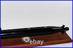 USS Connecticut (SSN-22) Submarine, Navy, Scale Model, Mahogany, 20 inch, Seawolf