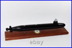 USS Connecticut (SSN-22) Submarine, Navy, Scale Model, Mahogany, 20 inch, Seawolf