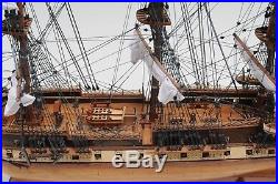 USS Constitution Old Ironsides Tall Sailing Ship Frigate Assembled Wooden Model
