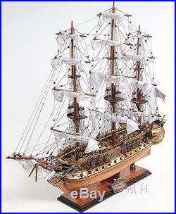 USS Constitution Old Ironsides Tall Ship 29 Wooden Model Fully Assembled New