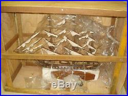 USS Constitution Old Ironsides Wooden Tall Ship Model 29 With Glass Display Case