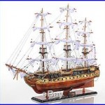 USS Constitution Tall Ship Wooden Model 38 Copper Bottom Old Ironsides New