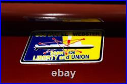 USS Daniel Webster SSBN-626 Submarine Model, Navy, Scale Model, Mahogany, 20