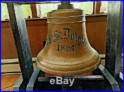 USS Dolphin PG-24 ships bell. Incredible history! Read Wikipedia article + more