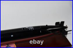 USS Drum SSN-677 Submarine Model, US Navy, Scale Model, Mahogany, Sturgeon Class