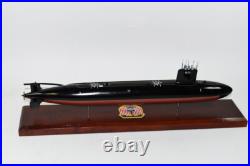 USS Drum SSN-677 Submarine Model, US Navy, Scale Model, Mahogany, Sturgeon Class