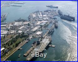 USS ENTERPRISE MOORED AT SUBIC BAY 8X10 PHOTO U. S. NAVY