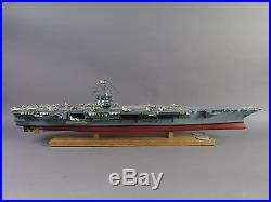USS Enterprize CVN-65 Aircraft Carrier Mahogany Wood 1/350 Scale Display Model