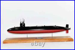 USS Flasher SSN-613 Submarine Model, US Navy, Scale Model, Mahogany, Permit Class