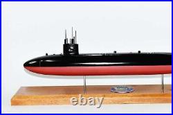 USS Flasher SSN-613 Submarine Model, US Navy, Scale Model, Mahogany, Permit Class