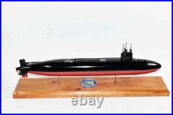 USS Flasher SSN-613 Submarine Model, US Navy, Scale Model, Mahogany, Permit Class