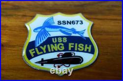 USS Flying Fish SSN-673 Submarine Model, US Navy, Scale Model, Mahogany
