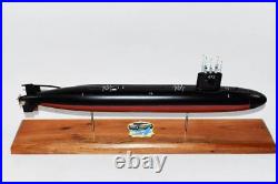 USS Flying Fish SSN-673 Submarine Model, US Navy, Scale Model, Mahogany