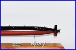 USS Flying Fish SSN-673 Submarine Model, US Navy, Scale Model, Mahogany