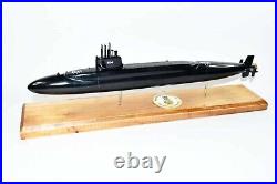 USS George C. Marshall SSBN-654 Submarine Model(BlackHull), Scale Model, Mahogany