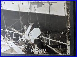 USS Georgia BB-15 Battleship in Puget Sound Drydock 1907 Original Photo Unique
