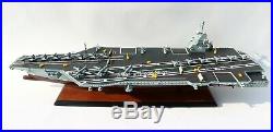 USS Gerald R. Ford CVN 78 Aircraft Carrier Handcrafted Wooden Model Scale 1/350
