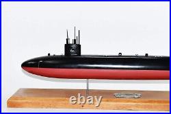 USS Greenling SSN-614 Submarine Model, US Navy, Scale Model, Mahogany, Permit Class