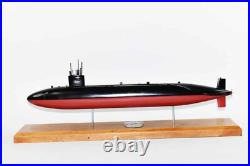 USS Guardfish SSN-612 Submarine Model, US Navy, Scale Model, Mahogany, Permit