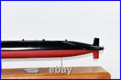 USS Guardfish SSN-612 Submarine Model, US Navy, Scale Model, Mahogany, Permit