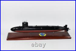 USS Gurnard SSN-662 Submarine Model, US Navy, Scale Model, Mahogany, Sturgeon