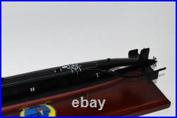 USS Gurnard SSN-662 Submarine Model, US Navy, Scale Model, Mahogany, Sturgeon