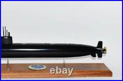 USS Hartford SSN-768 (Black Hull) Submarine Model, Navy, Scale Model, Mahogany, 20