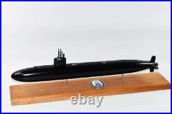 USS Helena SSN-725 FLT II Black Hull Model, Navy Mahogany, 20 inch, LA Class