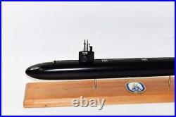 USS Helena SSN-725 FLT II Black Hull Model, Navy Mahogany, 20 inch, LA Class